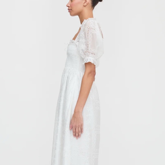 Hill House Home The Scarlett Nap Dress XS (NWT) - White Patchwork Organza - Picture 10 of 17